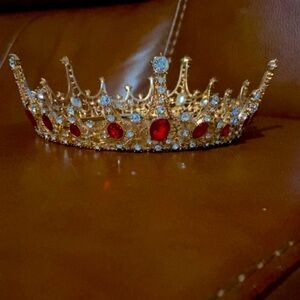 Gold Tiara with red jewels